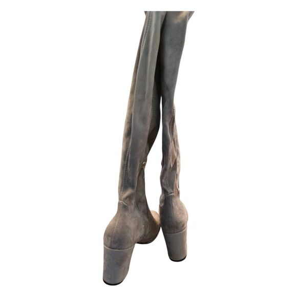 Liz Claiborne Gray Faux Suede Knee High Boots Womens size 7.5 New no Tags - Picture 7 of 10